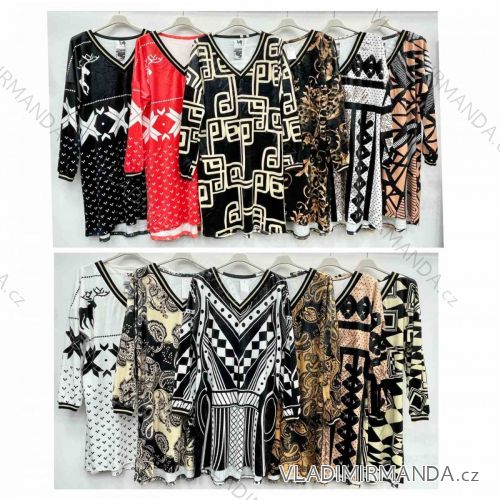 Šaty elegantné zamatové dlhý rukáv dámske (S/M ONE SIZE) TALIANSKA MÓDA IMWC217964