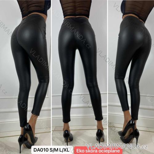 Legíny koženkové zateplené dlhé dámske (S-XL) TURECKÁ MÓDA TMWL21DA010