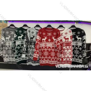 Sveter pletený teplý vianočné dlhý rukáv dámsky (S / M ONE SIZE) TALIANSKÁ MÓDA IMWD224016