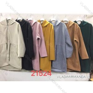 Kabát jesenný dlhý rukáv dámsky (S/M ONE SIZE) TALIANSKA MÓDA IMWB2121524