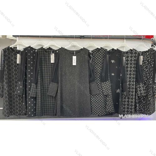 Šaty elegantný dlhý rukáv dámske (L/XL ONE SIZE) TALIANSKA MÓDA IMWD21D20005