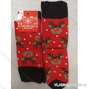 Ponožky veselé vianočné pánske sob (42-46) POĽSKÁ MÓDA DPP21261