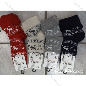 Ponožky vianočné teplé termo dámske (36-40) POLSKÁ MODA DPP21268