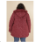 Kabát dámsky nadrozmer (XL-2XL) FRANCÚZSKA MÓDA FMPG216209B-ROUGE