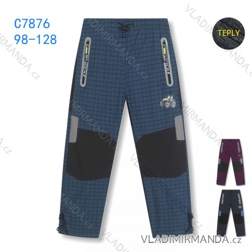 Nohavice outdoor zateplené flaušom detské dievčenské a chlapčenské (98-128) KUGO C7876