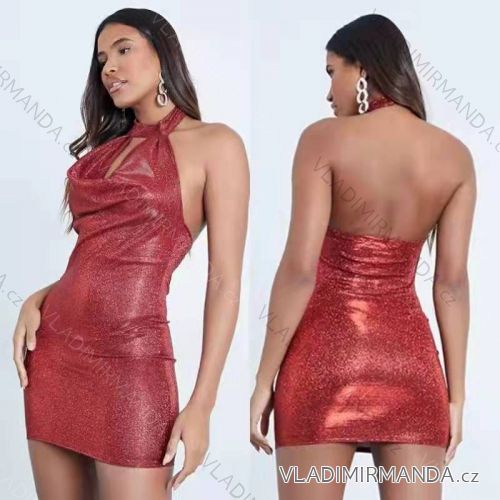 Šaty elegantné bez rukávu dámske (S / M ONE SIZE) TALIANSKÁ MÓDA IMWY21H0120