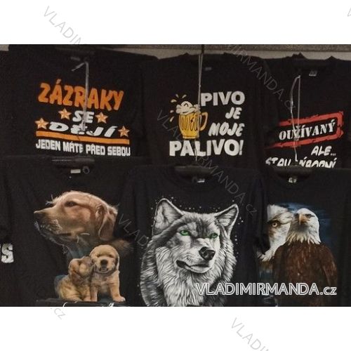 Tričko veselé pes/vlk/orol krátky rukáv pánske (M-2XL) POĽSKO PV921141