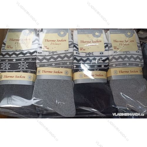 Ponožky teplé thermo bavlnené dámske (39-42) STAR SOCKS NEMECKÉ STS21010