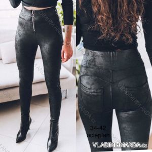 Nohavice teplé dlhé dámske (34-42) JEANS JAW218121