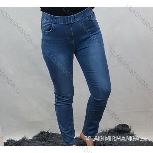 Rifle džegíny středně vysoký pas guma (vel. 40-50) B. S JEANS MAM20S5606/DR 44 <p>modrá</p>
