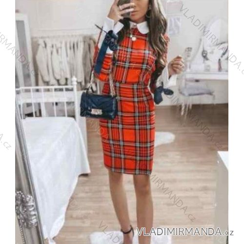 Šaty elegantné košeľové dlhý rukáv dámske (S/M ONE SIZE) TALIANSKA MÓDA IMWG218146