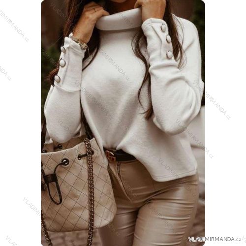 Sveter s rolákom dlhý rukáv dámske (S/M ONE SIZE) TALIANSKA MÓDA IMWC218236