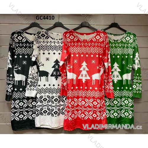 Šaty vianočné dlhý rukáv dámske (S/M ONE SIZE) TALIANSKA MÓDA IMWG21GC4410