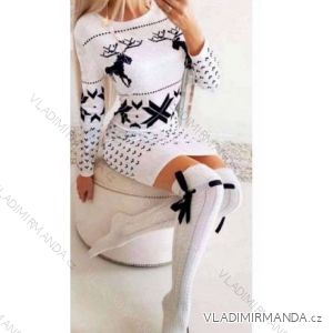 Šaty vianočné dlhý rukáv dámske (S/M ONE SIZE) TALIANSKA MÓDA IMWY218135