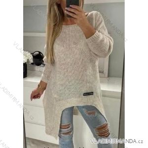 Šaty/sveter pletené dlhý rukáv dámske (S/M ONE SIZE) TALIANSKA MÓDA IMWD218273