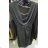 Šaty elegantný dlhý rukáv dámske (S/M ONE SIZE) TALIANSKA MÓDA IMM211624