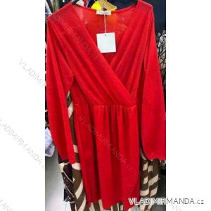 Šaty elegantný dlhý rukáv dámske (S/M ONE SIZE) TALIANSKA MÓDA IMM211664
