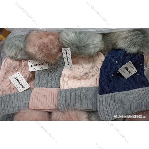 Čiapky zimné dorast dievčenské Perfect (9-16 ROKOV) POĽSKÁ VÝROBA PV321200