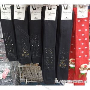 Ponožky Vánoční nadkolenky dámské (36-40) POLSKÁ MODA DPP21431