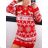 Šaty/svetr vánoční pletené dlouhý rukáv dámské (M/L ONE SIZE) ITALSKÁ MÓDA IMD212041 čierna M / L
