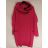 Šaty mikinové teplé s kapucí dlouhý rukáv dámské (XL/2XL ONE SIZE) ITALSKÁ MÓDA IM4212456