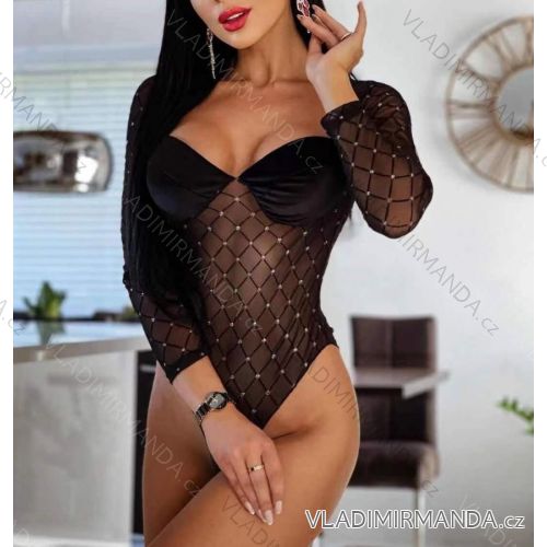 Body dlhý rukáv dámske (S / M ONE SIZE) TALIANSKÁ MÓDA IMWE218391