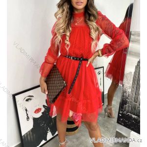 Šaty elegantní krajkové dlouhý rukáv dámské (S/M ONE SIZE) ITALSKÁ MÓDA IMWE218390