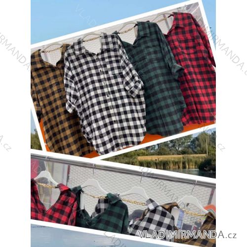 Tunika/Košile oversize dlouhý rukáv dámská (L/XL ONE SIZE) ITALSKÁ MÓDA IMWA218407