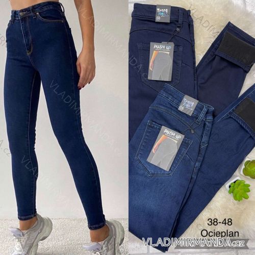 Rifle jeans zateplené push-up dlouhé dámské (38-48) JEANS JAW218437