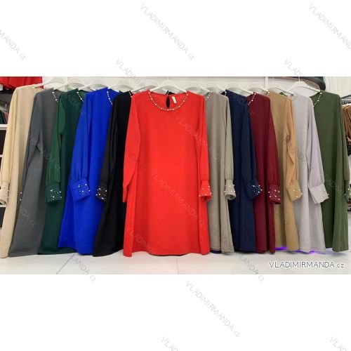 Šaty elegantný dlhý rukáv dámske (L/XL ONE SIZE) TALIANSKA MÓDA IMWD218476