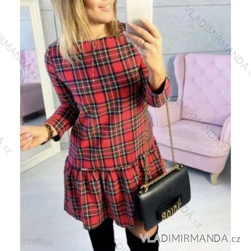 Šaty elegantní dlouhý rukáv dámské (S/M ONE SIZE) ITALSKÁ MÓDA IMWA218518