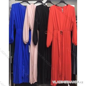 Šaty elegantní dlouhý rukáv dámské (S/M ONE SIZE) ITALSKÁ MÓDA IMWA218531