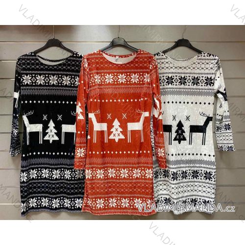 Šaty vianočné dlhý rukáv dámske (S/M ONE SIZE) TALIANSKA MÓDA IMWG218585