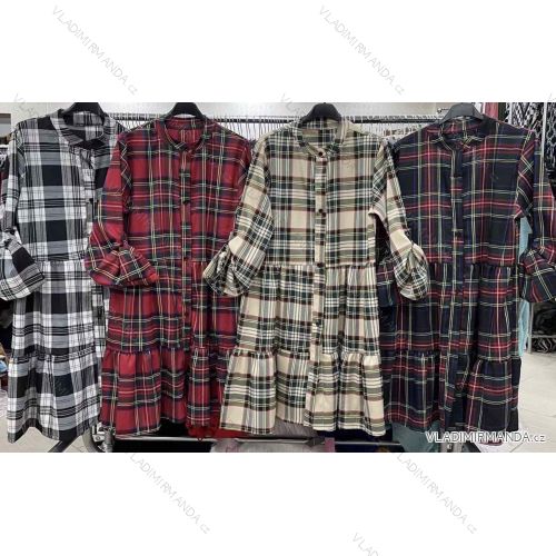 Šaty košeľové dlhý rukáv dámska (S / M ONE SIZE) TALIANSKÁ MÓDA IMWK218602