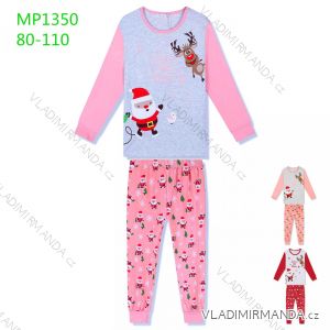 Pyžamo dlouhé vánoční kojenecké dětské dívčí a chlapecké (80-110) KUGO MP1350