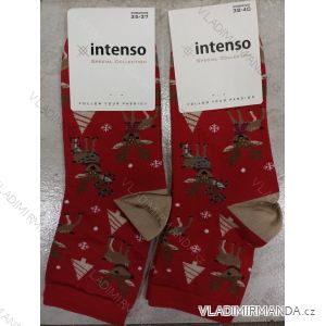 Ponožky vánoční veselé slabé dámské sob (35-37, 38-40) POLSKÁ MÓDA DPP21380