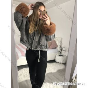 Bunda riflová zimná zateplená kožušinkou (S / MM / L) TALIANSKÁ MÓDA IMWD20848