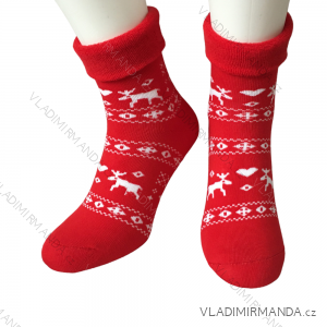 Ponožky vianočné teplé termo dámske (36-40) POLSKÁ MODA DPP22268R