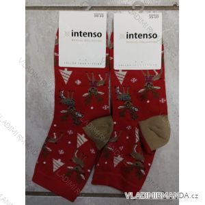 Ponožky vánoční veselé slabé dámské sob (35-37, 38-40) POLSKÁ MÓDA DPP21460