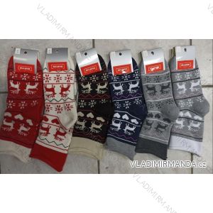 Ponožky slabé vánoční veselé dámské sob (37-41) POLSKÁ MÓDA DPP21461