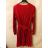 Šaty elegantný dlhý rukáv dámske (S/M ONE SIZE) TALIANSKA MÓDA IMWG21051/DR S/M čierna