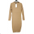 Šaty upletové s rolákom dlhý rukáv dámske (S/M ONE SIZE) TALIANSKA MÓDA IMM211650 camel hnedá S/M