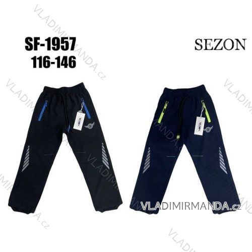 Nohavice softshell tenké detské dorast chlapčenské (116-146) SEZON SEZ23SF-1957