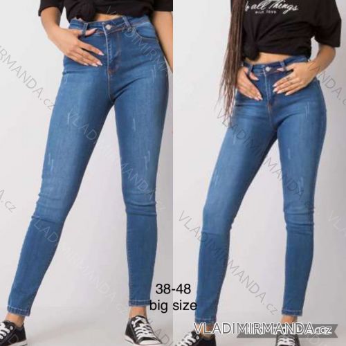 Rifle jeans dlhé dámske nadrozmer (38-48) JEANS JAW22MK0313