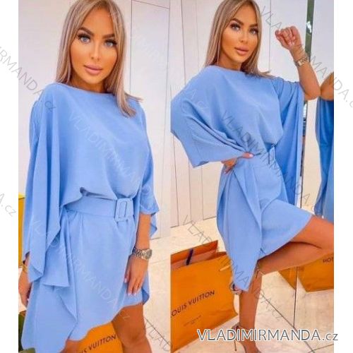 Šaty motýlikové dlhý rukáv dámske (S/M ONE SIZE) TALIANSKA MÓDA IMWA22089