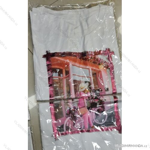 Tričko krátky rukáv dámske (S/M ONE SIZE) TALIANSKA MÓDA IMM22010