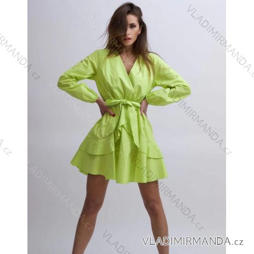 Šaty elegantný dlhý rukáv dámske (S/M ONE SIZE) TALIANSKA MÓDA IMM22037