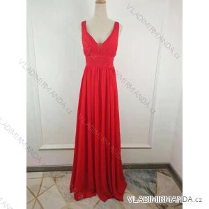 Šaty elegantné spoločenské na ramienka dámske (S/M.ONE SIZE) TALIANSKA MÓDA IMM22041