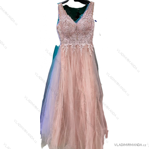 Šaty elegantní společenské/ na ramínka dámské (S/M.ONE SIZE) ITALSKÁ MÓDA IMM22049