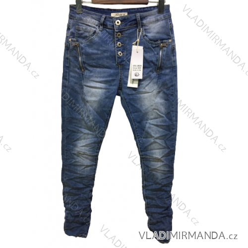 Rifle jeans baggy dlhé dámske na gombíky (XS-XL) JEWELLY JEW22JW2229/DR